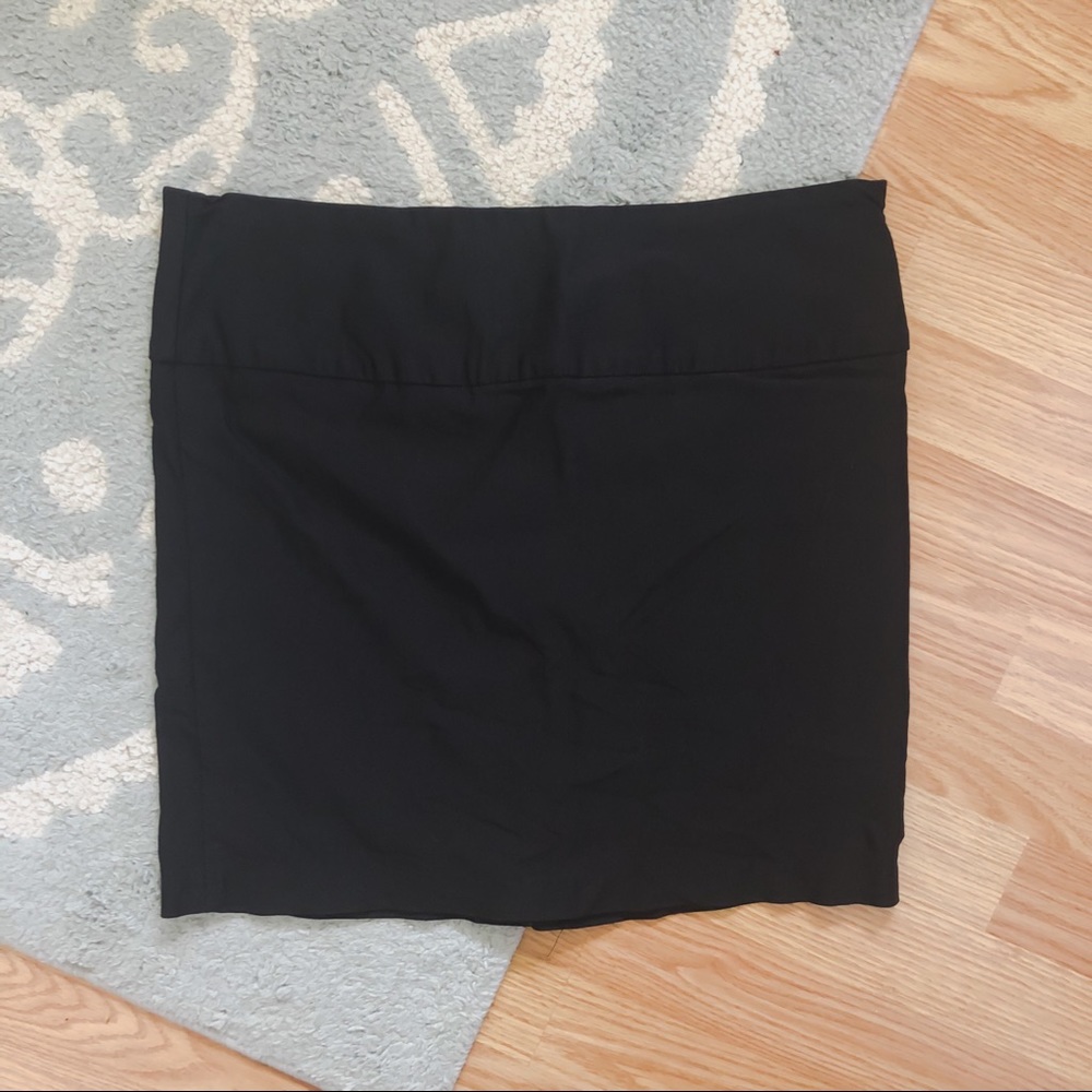 Jeknit Black Stretch Pencil Skirt